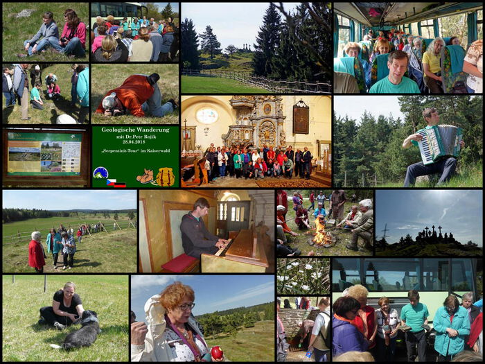 Collage Wanderung mit Petr Rojik